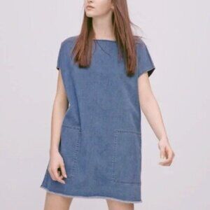 Aritzia Wilfred Free Denim Mini Shift Dress